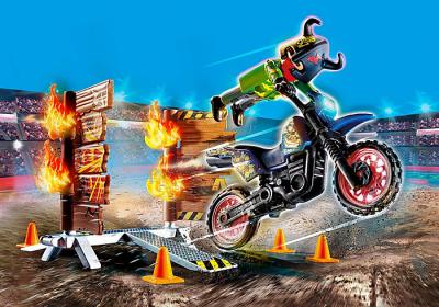 Stuntshow Moto con Muro de Fuego